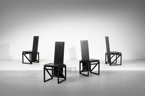 KUROKAWA KISHO (1934 - 2007) : Quattro sedie Edo per PPM Corporation  - Asta Asta 393 | DESIGN E ARTI DECORATIVE DEL NOVECENTO Online - Associazione Nazionale - Case d'Asta italiane
