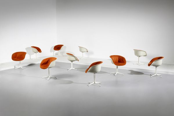 EAMES CHARLES & RAY (1907 - 1978) : Dieci poltroncine La Fonda per Herman Miller  - Asta Asta 393 | DESIGN E ARTI DECORATIVE DEL NOVECENTO Online - Associazione Nazionale - Case d'Asta italiane