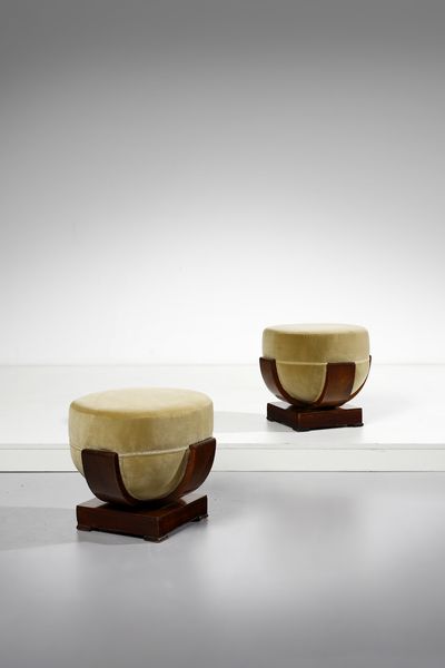 ARREDAMENTI BORSANI VAREDO (ABV) : Coppia di sgabelli  - Asta Asta 393 | DESIGN E ARTI DECORATIVE DEL NOVECENTO Online - Associazione Nazionale - Case d'Asta italiane