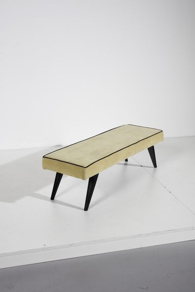 MANIFATTURA ITALIANA : Coppia di panchette  - Asta Asta 393 | DESIGN E ARTI DECORATIVE DEL NOVECENTO Online - Associazione Nazionale - Case d'Asta italiane