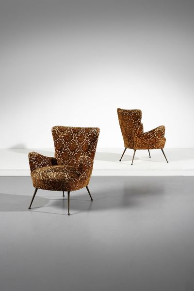 MANIFATTURA ITALIANA : Coppia di poltroncine  - Asta Asta 393 | DESIGN E ARTI DECORATIVE DEL NOVECENTO Online - Associazione Nazionale - Case d'Asta italiane