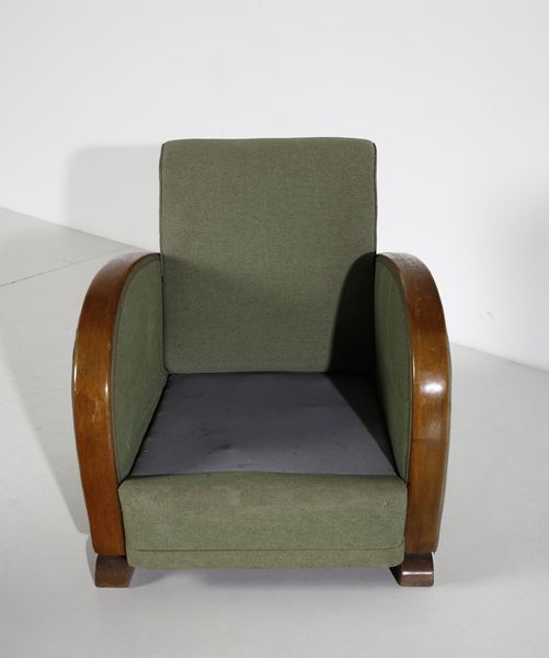 MANIFATTURA ITALIANA : Coppia di poltrone  - Asta Asta 393 | DESIGN E ARTI DECORATIVE DEL NOVECENTO Online - Associazione Nazionale - Case d'Asta italiane