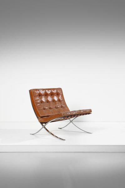 MIES VAN DER ROHE LUDWIG (1886 - 1969) : Poltrona Barcelona  - Asta Asta 393 | DESIGN E ARTI DECORATIVE DEL NOVECENTO Online - Associazione Nazionale - Case d'Asta italiane