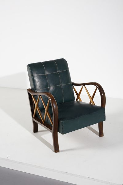 BUFFA PAOLO (1903 - 1970) : nello stile di . Coppia di poltrone  - Asta Asta 393 | DESIGN E ARTI DECORATIVE DEL NOVECENTO Online - Associazione Nazionale - Case d'Asta italiane