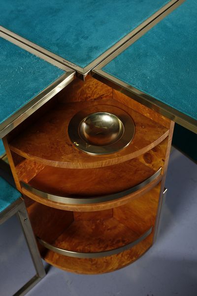 MENEGHETTI RENATO (n. 1947) : Tavolo da gioco Cubo con quattro sedie per DDD Design  - Asta Asta 393 | DESIGN E ARTI DECORATIVE DEL NOVECENTO Online - Associazione Nazionale - Case d'Asta italiane