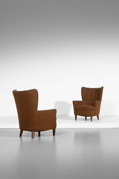 PONTI GIO (1891 - 1979) : Coppia di poltrone  - Asta Asta 393 | DESIGN E ARTI DECORATIVE DEL NOVECENTO Online - Associazione Nazionale - Case d'Asta italiane