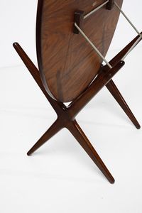 PARISI ICO (1916 - 1996) : Tavolo tondo reclinabile per Figli di Amedeo Cassina  - Asta Asta 393 | DESIGN E ARTI DECORATIVE DEL NOVECENTO Online - Associazione Nazionale - Case d'Asta italiane
