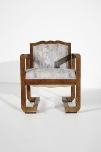 VALLOT VIRGILIO (1801 - 1982) : attribuito. Coppia di poltrone  - Asta Asta 393 | DESIGN E ARTI DECORATIVE DEL NOVECENTO Online - Associazione Nazionale - Case d'Asta italiane