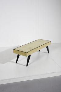 MANIFATTURA ITALIANA : Coppia di panchette  - Asta Asta 393 | DESIGN E ARTI DECORATIVE DEL NOVECENTO Online - Associazione Nazionale - Case d'Asta italiane