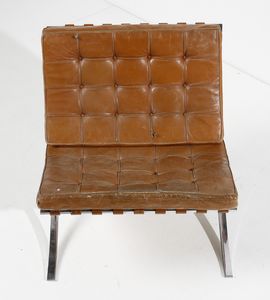 MIES VAN DER ROHE LUDWIG (1886 - 1969) : Poltrona Barcelona  - Asta Asta 393 | DESIGN E ARTI DECORATIVE DEL NOVECENTO Online - Associazione Nazionale - Case d'Asta italiane