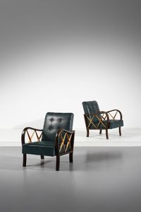 BUFFA PAOLO (1903 - 1970) - nello stile di . Coppia di poltrone