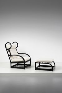 PIERO PALANGE & WERTHER TOFFOLONI - Poltrona con poggiapiedi per Gervasoni