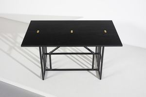 PIERO PALANGE & WERTHER TOFFOLONI : Tavolo consolle apribile per Gervasoni  - Asta Asta 393 | DESIGN E ARTI DECORATIVE DEL NOVECENTO Online - Associazione Nazionale - Case d'Asta italiane