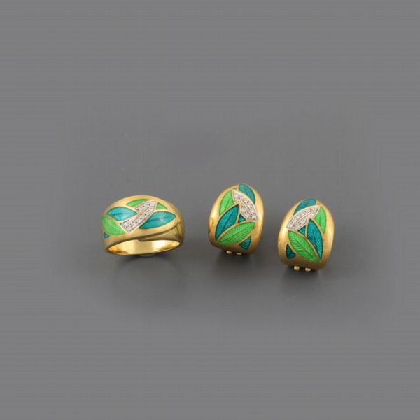 ANELLO E ORECCHINI  - Asta Gioielli, argenti e oggettistica  - Associazione Nazionale - Case d'Asta italiane