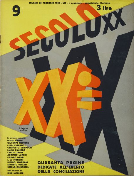 DEPERO FORTUNATO (1892 - 1960) : Secolo XX. Rivista originale completa.  - Asta Asta 394 | ARTE MODERNA E CONTEMPORANEA Virtuale - Associazione Nazionale - Case d'Asta italiane