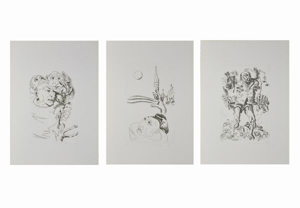 BENNATI LUIGI (n. 1929) : Cartella composta da n.3 fogli.  - Asta Asta 394 | ARTE MODERNA E CONTEMPORANEA Virtuale - Associazione Nazionale - Case d'Asta italiane