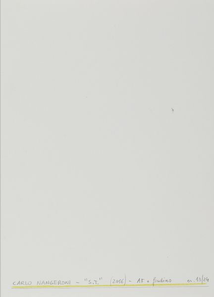 NANGERONI CARLO (n. 1922) : Senza titolo.  - Asta Asta 394 | ARTE MODERNA E CONTEMPORANEA Virtuale - Associazione Nazionale - Case d'Asta italiane