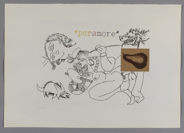 POZZATI CONCETTO (n. 1935) : Lotto composto da n. 2 fogli. Per Amore, Amore.  - Asta Asta 394 | ARTE MODERNA E CONTEMPORANEA Virtuale - Associazione Nazionale - Case d'Asta italiane