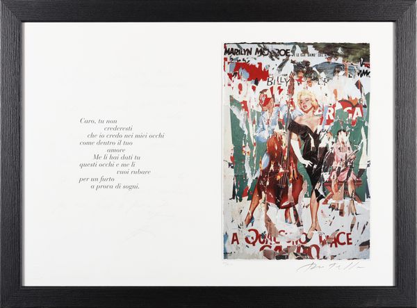 ROTELLA MIMMO (1918 - 2006) : A qualcuno piace caldo.  - Asta Asta 394 | ARTE MODERNA E CONTEMPORANEA Virtuale - Associazione Nazionale - Case d'Asta italiane