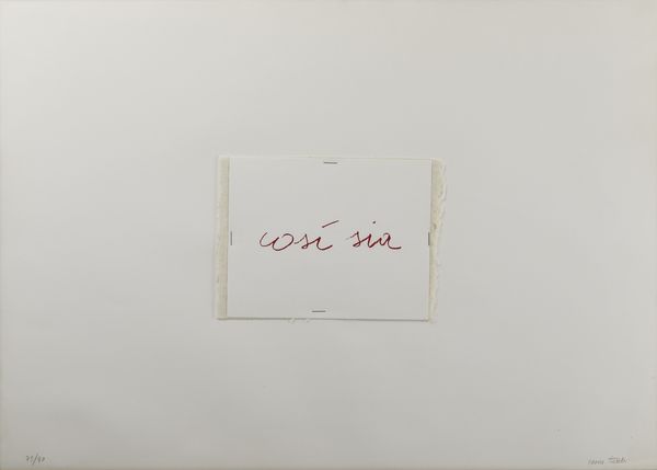 TACCHI  CESARE (1940 - 2014) : Cos� sia.  - Asta Asta 394 | ARTE MODERNA E CONTEMPORANEA Virtuale - Associazione Nazionale - Case d'Asta italiane