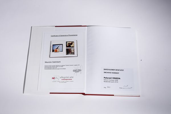 GALIMBERTI MAURIZIO (n. 1956) : ReadymadePolaroid Venezia.  - Asta Asta 394 | ARTE MODERNA E CONTEMPORANEA Virtuale - Associazione Nazionale - Case d'Asta italiane