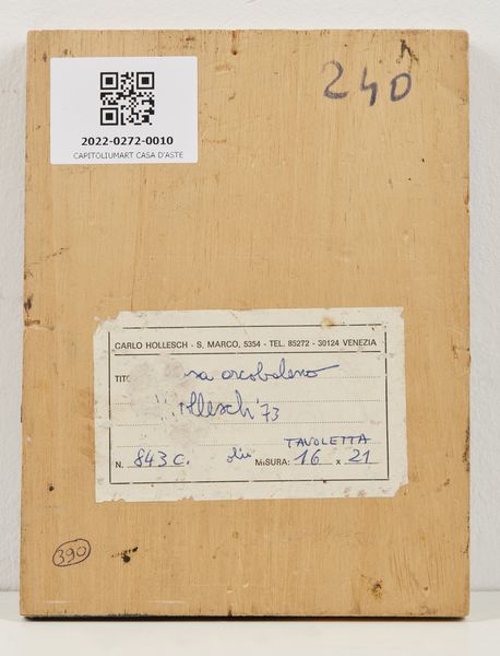 HOLLESCH CARLO (1926 - 1977) : Senza titolo.  - Asta Asta 394 | ARTE MODERNA E CONTEMPORANEA Virtuale - Associazione Nazionale - Case d'Asta italiane