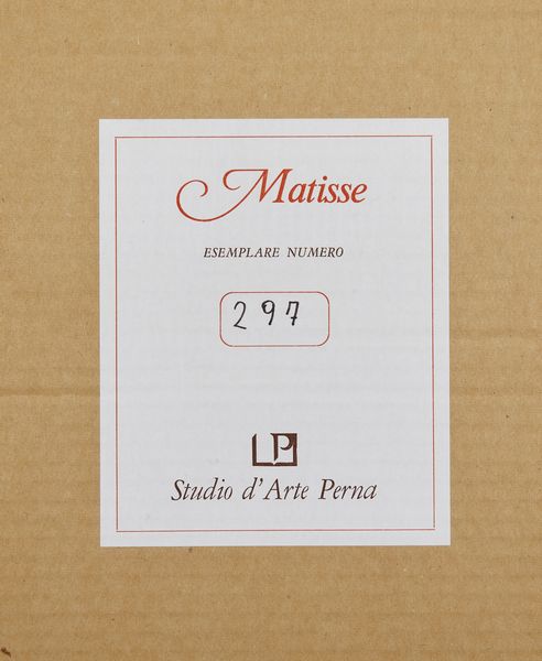 MATISSE HENRI (1869 - 1954) : Divertissement di Matisse.  - Asta Asta 394 | ARTE MODERNA E CONTEMPORANEA Virtuale - Associazione Nazionale - Case d'Asta italiane