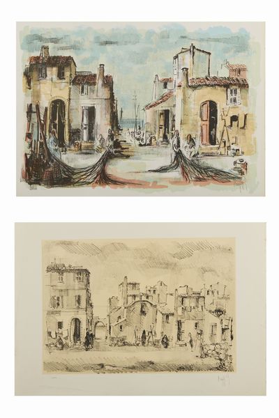 MAGGI GIAMPIETRO (n. 1934) : Lotto composto da n. 2 fogli.  - Asta Asta 394 | ARTE MODERNA E CONTEMPORANEA Virtuale - Associazione Nazionale - Case d'Asta italiane