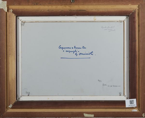 OMICCIOLI  GIOVANNI (1901 - 1975) : Capanna e barca tra i cespugli.  - Asta Asta 394 | ARTE MODERNA E CONTEMPORANEA Virtuale - Associazione Nazionale - Case d'Asta italiane