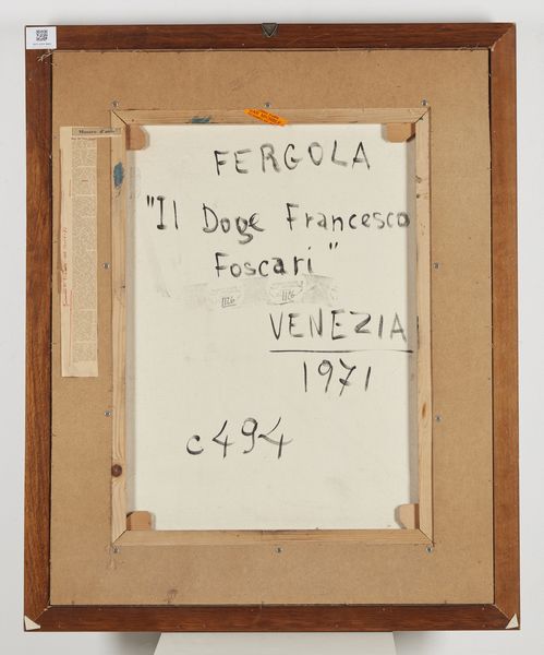 FERGOLA  SERGIO (1936 - 1994) : Il Doge Francesco Foscari.  - Asta Asta 394 | ARTE MODERNA E CONTEMPORANEA Virtuale - Associazione Nazionale - Case d'Asta italiane