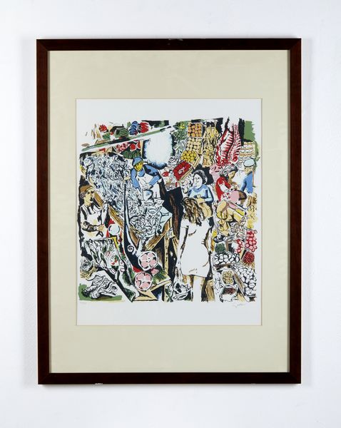 GUTTUSO RENATO (1912 - 1987) : Vucciria.  - Asta Asta 394 | ARTE MODERNA E CONTEMPORANEA Virtuale - Associazione Nazionale - Case d'Asta italiane