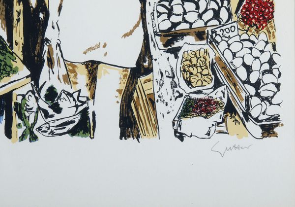 GUTTUSO RENATO (1912 - 1987) : Vucciria.  - Asta Asta 394 | ARTE MODERNA E CONTEMPORANEA Virtuale - Associazione Nazionale - Case d'Asta italiane