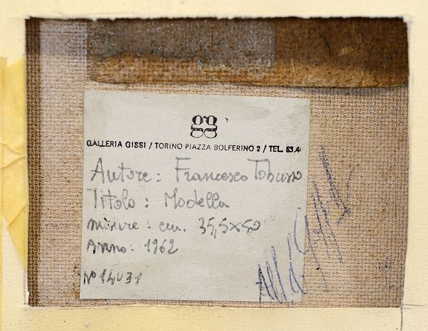 TABUSSO FRANCESCO (1930 - 2012) : Modella.  - Asta Asta 394 | ARTE MODERNA E CONTEMPORANEA Virtuale - Associazione Nazionale - Case d'Asta italiane