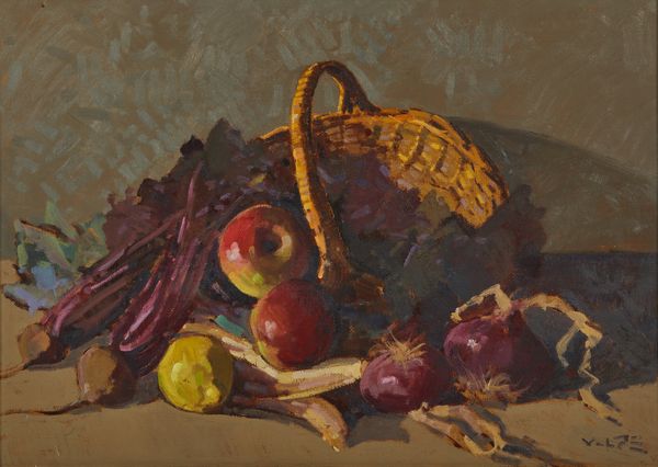 VOLPE ANGIOLO  (n. 1943) : Cesto con verdura.  - Asta Asta 394 | ARTE MODERNA E CONTEMPORANEA Virtuale - Associazione Nazionale - Case d'Asta italiane