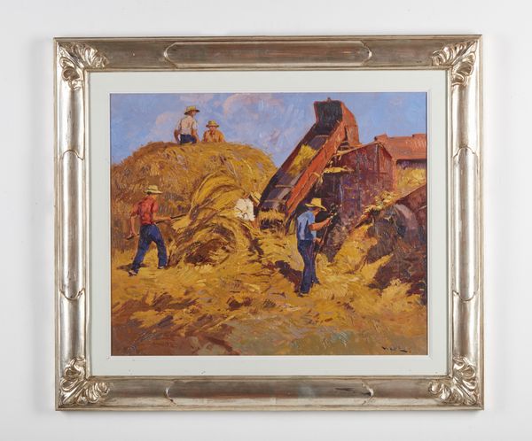 VOLPE ANGIOLO  (n. 1943) : Trebbiatori.  - Asta Asta 394 | ARTE MODERNA E CONTEMPORANEA Virtuale - Associazione Nazionale - Case d'Asta italiane