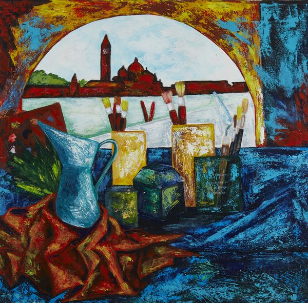 MESISCA ROMEO (n. 1944) : Composizione con Venezia.  - Asta Asta 394 | ARTE MODERNA E CONTEMPORANEA Virtuale - Associazione Nazionale - Case d'Asta italiane