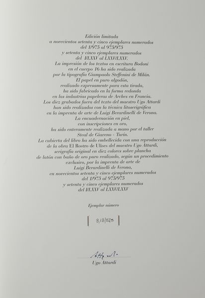 ATTARDI UGO (1923 - 2006) : Homero. Odissea.  - Asta Asta 394 | ARTE MODERNA E CONTEMPORANEA Virtuale - Associazione Nazionale - Case d'Asta italiane