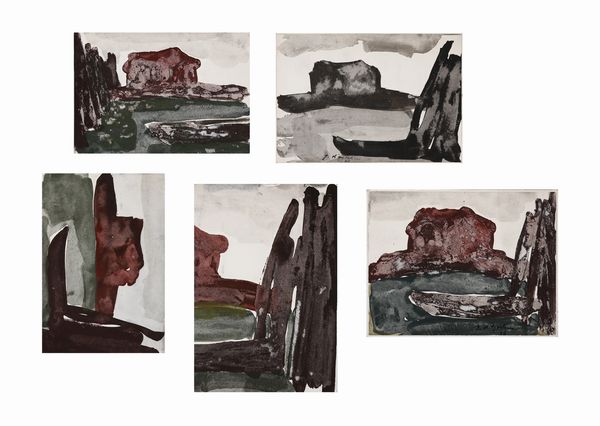 D'AGOSTINO GIOVANNI (1932 - 2000) : Lotto composto da n.5 fogli. Senza titolo.  - Asta Asta 394 | ARTE MODERNA E CONTEMPORANEA Virtuale - Associazione Nazionale - Case d'Asta italiane