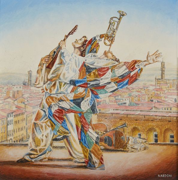 NARDONI SERGIO (n. 1947) : Firenzina con musica.  - Asta Asta 394 | ARTE MODERNA E CONTEMPORANEA Virtuale - Associazione Nazionale - Case d'Asta italiane