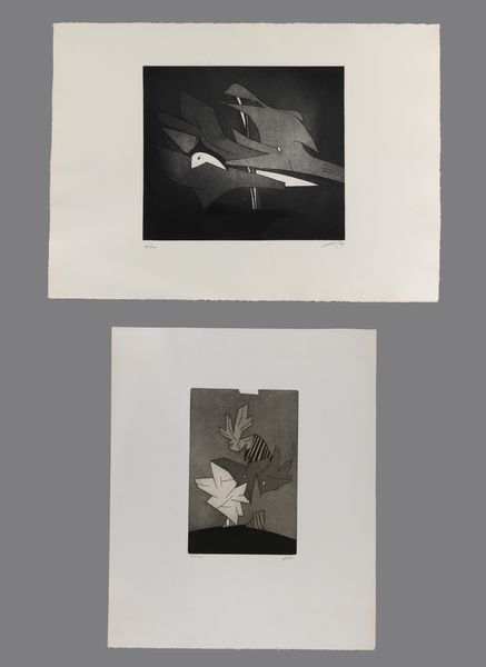 DOVA GIANNI (1925 - 1991) : Lotto composto da n. 2  fogli. Senza titolo.  - Asta Asta 394 | ARTE MODERNA E CONTEMPORANEA Virtuale - Associazione Nazionale - Case d'Asta italiane