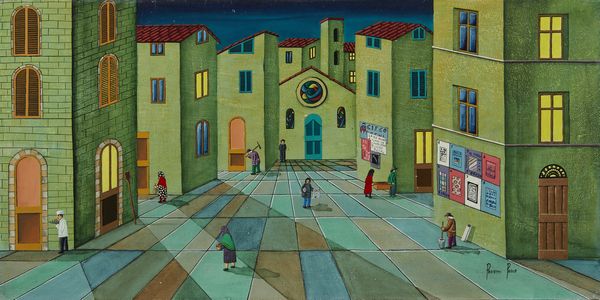 PROIETTI PAOLO (n. 1959) : La piazzetta.  - Asta Asta 394 | ARTE MODERNA E CONTEMPORANEA Virtuale - Associazione Nazionale - Case d'Asta italiane