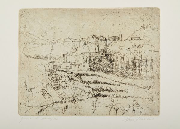 FARAONI ENZO (n. 1920) : Paesaggio con torre.  - Asta Asta 394 | ARTE MODERNA E CONTEMPORANEA Virtuale - Associazione Nazionale - Case d'Asta italiane