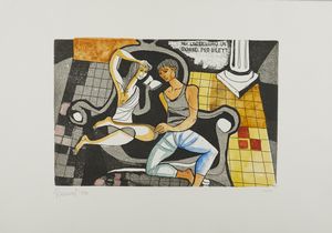 RANUCCI LUCIO (n. 1925) : Lotto composto da n. 2 fogli.  - Asta Asta 394 | ARTE MODERNA E CONTEMPORANEA Virtuale - Associazione Nazionale - Case d'Asta italiane