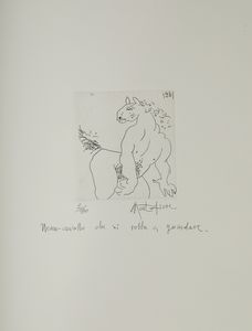 MONTEFIORE ULRICO S. : Lotto composto da n.2 fogli.  - Asta Asta 394 | ARTE MODERNA E CONTEMPORANEA Virtuale - Associazione Nazionale - Case d'Asta italiane