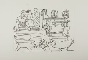 POZZATI CONCETTO (n. 1935) - La cimatura.