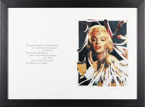 ROTELLA MIMMO (1918 - 2006) - Marilyn, Bellezza eterna.