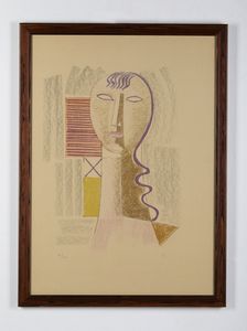 TOZZI MARIO (1895 - 1979) : Immagine su fondo grigio.  - Asta Asta 394 | ARTE MODERNA E CONTEMPORANEA Virtuale - Associazione Nazionale - Case d'Asta italiane