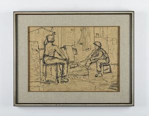 GAROSIO OTTORINO (1904 - 1980) : Senza titolo.  - Asta Asta 394 | ARTE MODERNA E CONTEMPORANEA Virtuale - Associazione Nazionale - Case d'Asta italiane