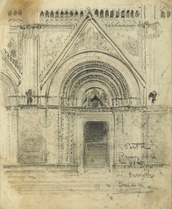 FRISIA DONATO (1883 - 1953) - Porta principale del Duomo di Orvieto.