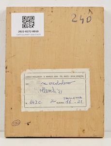 HOLLESCH CARLO (1926 - 1977) : Senza titolo.  - Asta Asta 394 | ARTE MODERNA E CONTEMPORANEA Virtuale - Associazione Nazionale - Case d'Asta italiane